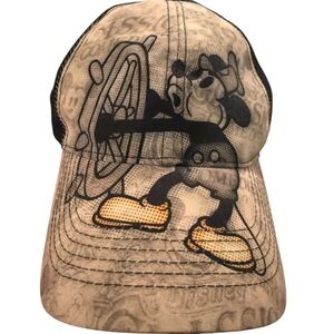 Disney Mickey Mouse Cartoon Character Adult Tan Cap